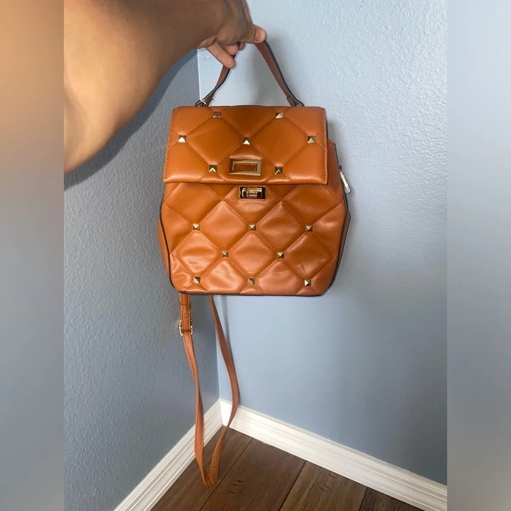 Studded🧡backpack quilted bag quilted backpack travel bag fall bag fall backpack